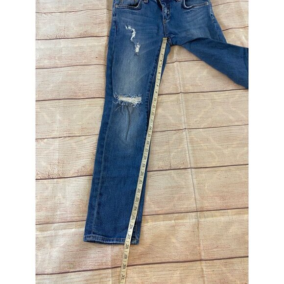 Pilcro And Letterpress Women's Slim Boyfriend Crop Jeans - 26 - Picture 4 of 12